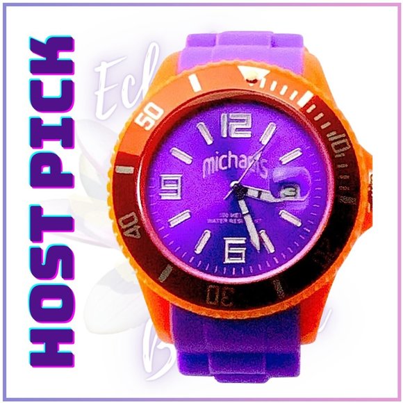 Girl's Purple and Orange Swim Diver Michael's Watch - Picture 2 of 13